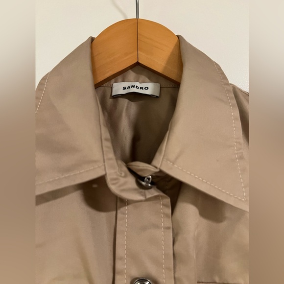 SANDRO Indiana Cropped Shirt. NEW WITH TAGS! - Picture 5 of 11